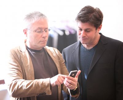 Alan Menken & Glenn Slater attending the Open Press Rehearsal for the New Broadway Mu Photo