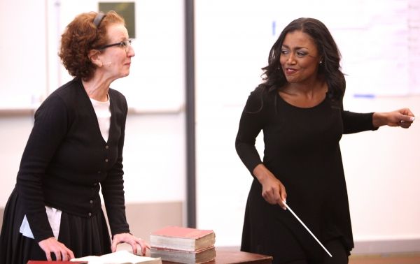 Audrie Neenan & Patina Miller attending the Open Press Rehearsal for the New Broadway Photo
