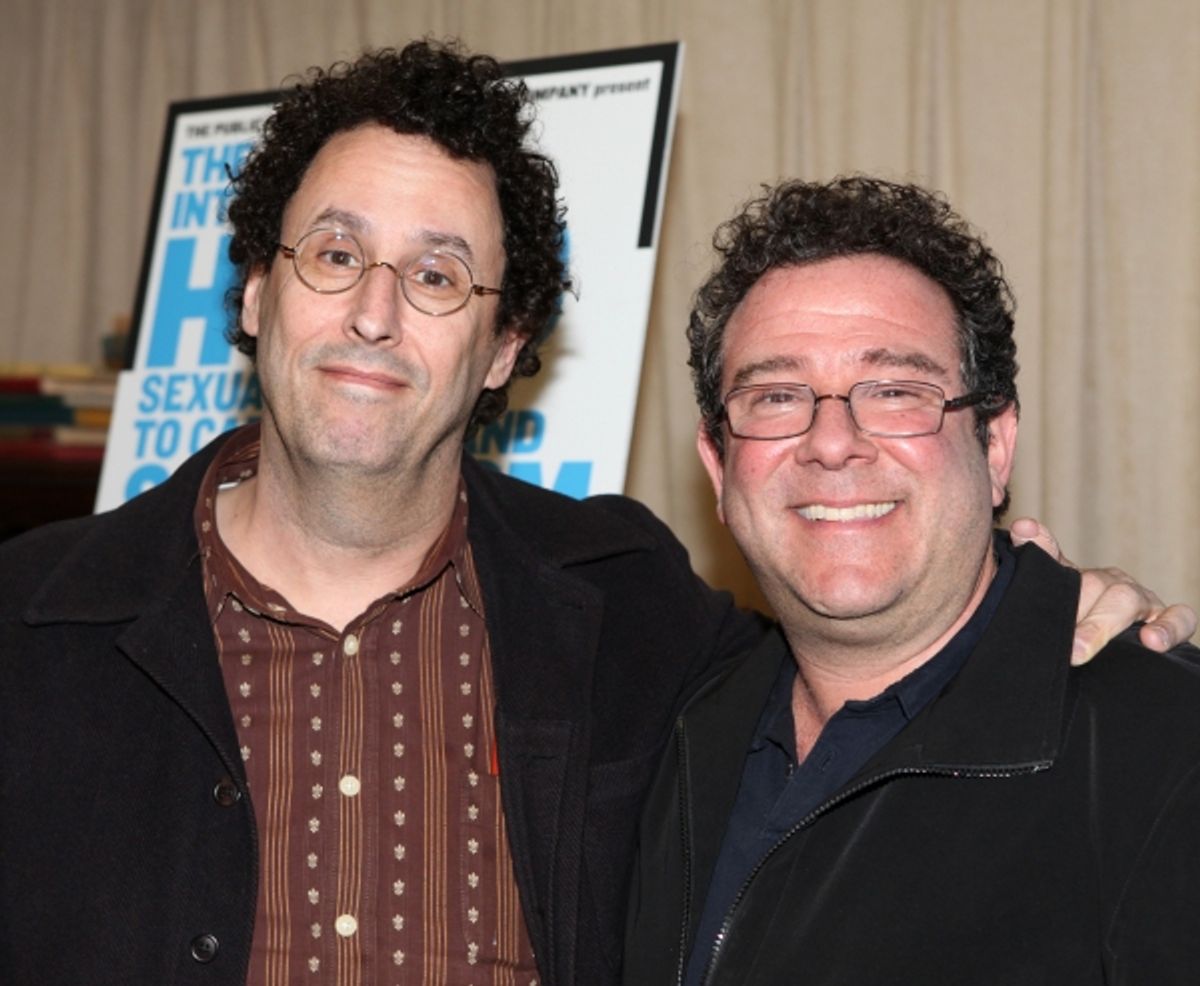 Playwright Tony Kushner and director Michael Greif attending the Meet The Cast & Creative Team of 'The Intelligent Homosexual's Guide to Capitalism and Socialism with A Ket To The Scriptures'  in New York City. at 