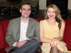 Robert Sean Leonard & Nina Arianda attending the meet & greet for the upcoming Broadw Photo