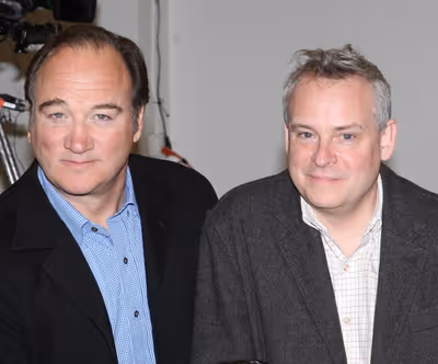 Jim Belushi & Doug Hughes attending the meet & greet for the upcoming Broadway Reviva Photo