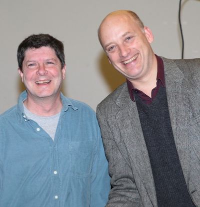 Michael McGrath & Frank Wood attending the meet & greet for the upcoming Broadway Rev Photo