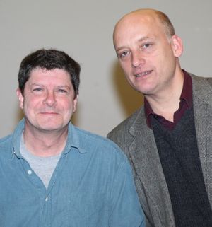 Michael McGrath & Frank Wood attending the meet & greet for the upcoming Broadway Rev Photo