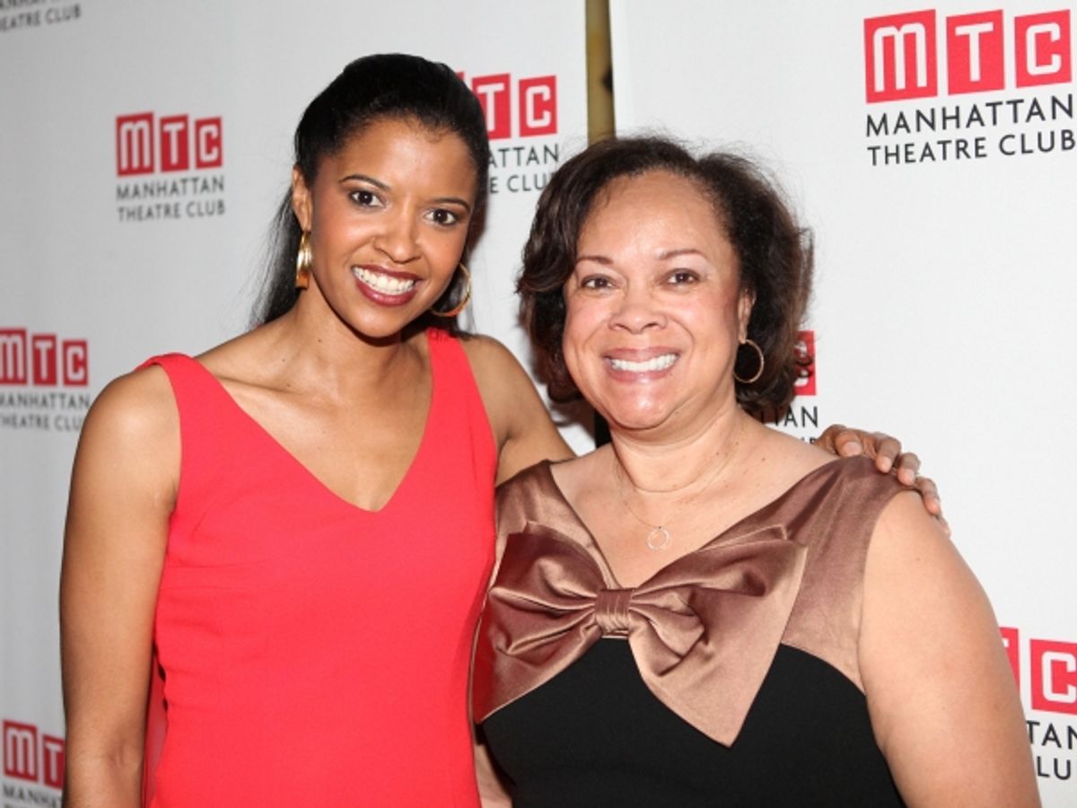 Renee Elise Goldsberry & Mom attending the Opening Night Performance After Party for the Manhattan Theatre Club's 'Good People'  in New York City. at 