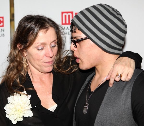 Frances McDormand & son Pedro Cohen attending the Opening Night Performance After Par Photo