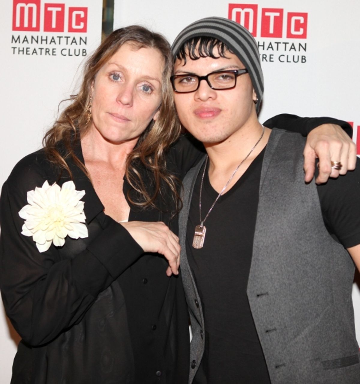 Frances McDormand & son Pedro Cohen attending the Opening Night Performance After Party for the Manhattan Theatre Club's 'Good People'  in New York City. at 