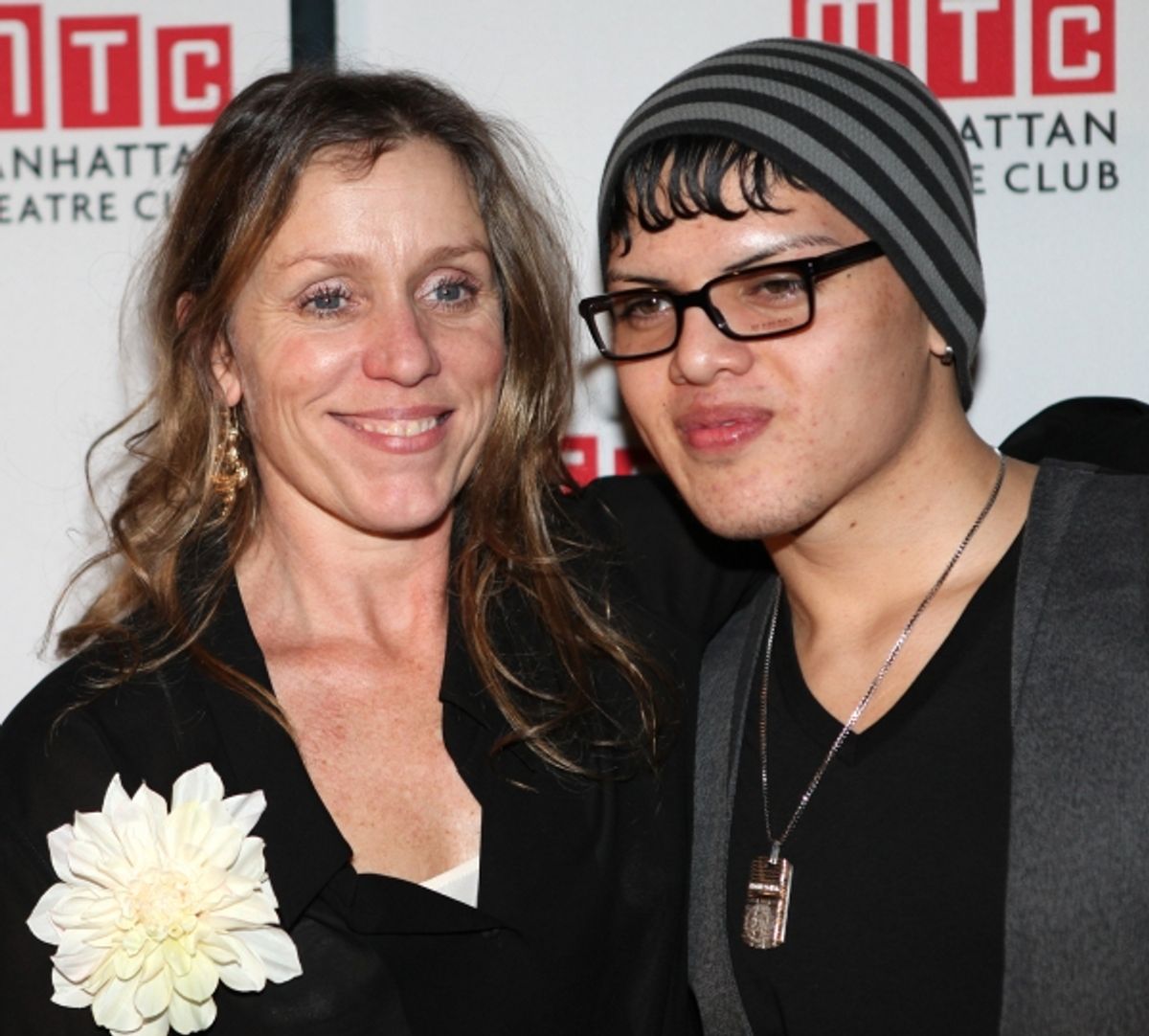 Frances McDormand & son Pedro Cohen attending the Opening Night Performance After Party for the Manhattan Theatre Club's 'Good People'  in New York City. at 