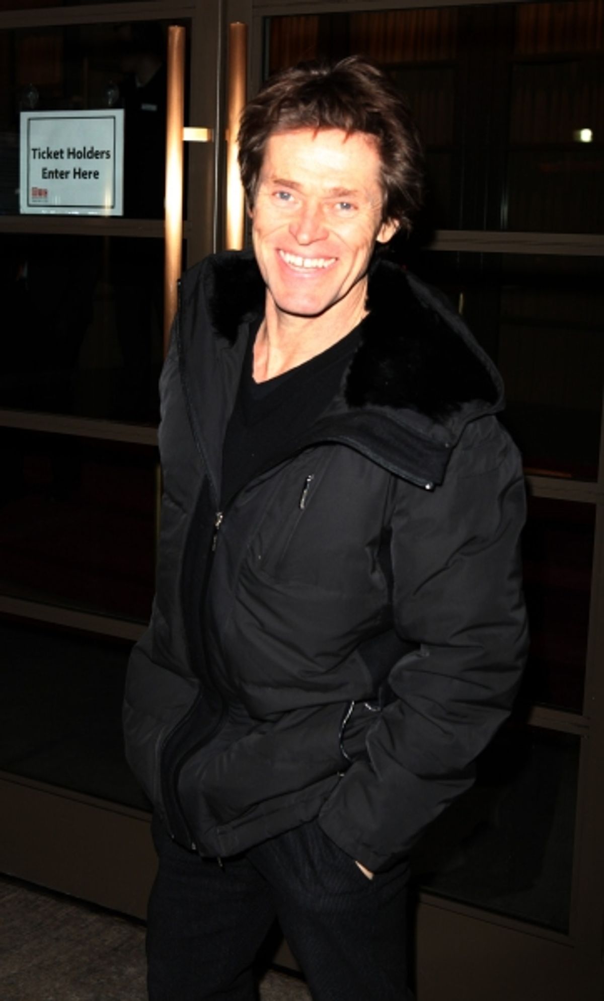 Willem DaFoe arriving for the Opening Night Performance of the Manhattan Theatre Club's 'Good People'  in New York City. at 