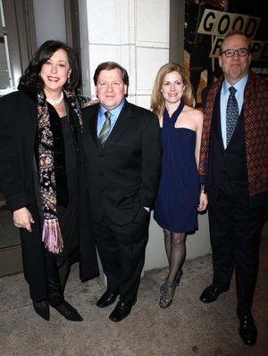 Lynne Meadow, David Lindsay-Abaire & Christine Lindsay-Abaire & Barry Grove arriving  Photo