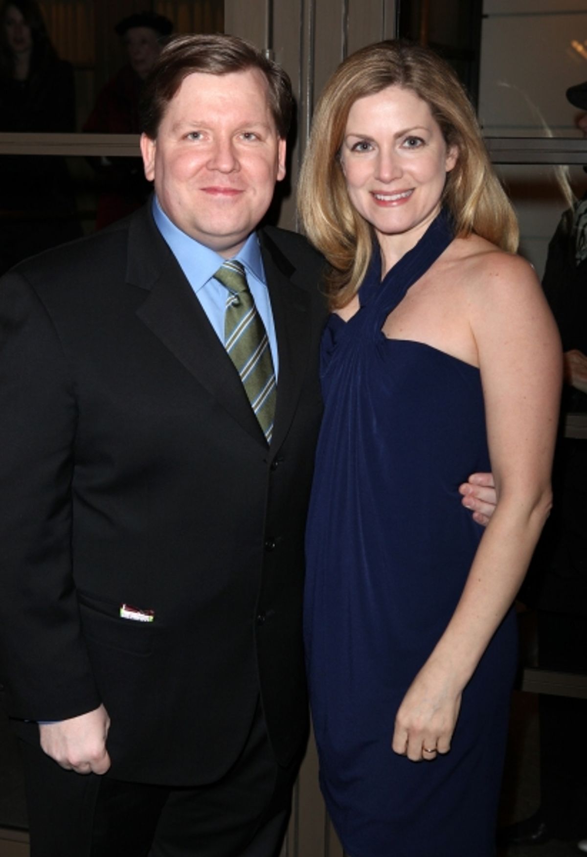 David Lindsay-Abaire & Christine Lindsay-Abaire arriving for the Opening Night Performance of the Manhattan Theatre Club's 'Good People'  in New York City. at 