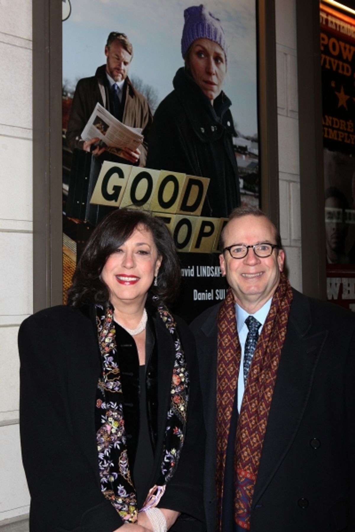 Lynne Meadow & Barry Grove arriving for the Opening Night Performance of the Manhattan Theatre Club's 'Good People'  in New York City. at 