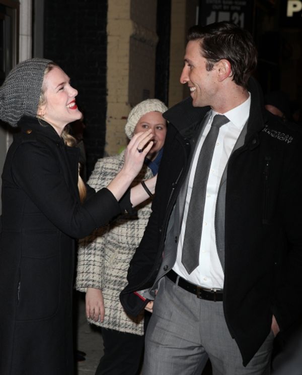 Lily Rabe & Pablo Schreiber arriving for the Opening Night Performance of the Manhatt Photo