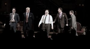 Jason Patric, Jim Gaffigan, Brian Cox, Chris Noth & Keifer Sutherland during the Opening Night Performance Curtain Call for 'That Championship Season' at the Bernard B. Jacobs Theatre in New York City. @ BroadwayWorld Jason Patric, Jim Gaffigan, Brian Cox, Chris Noth & Keifer Sutherland during the Open Photo
