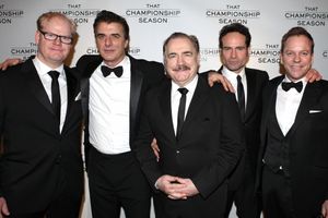 Jim Gaffigan, Chris Noth, Brian Cox, Jason Patric and Kiefer Sutherland attending the Opening Night Performance After Party for 'That Championship Season' at Gotham Hall in New York City. @ BroadwayWorld Jim Gaffigan, Chris Noth, Brian Cox, Jason Patric and Kiefer Sutherland attending th Photo
