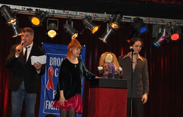 Bryan Batt, Annie Golden and Anthony Hollock with the Hair Bear Photo