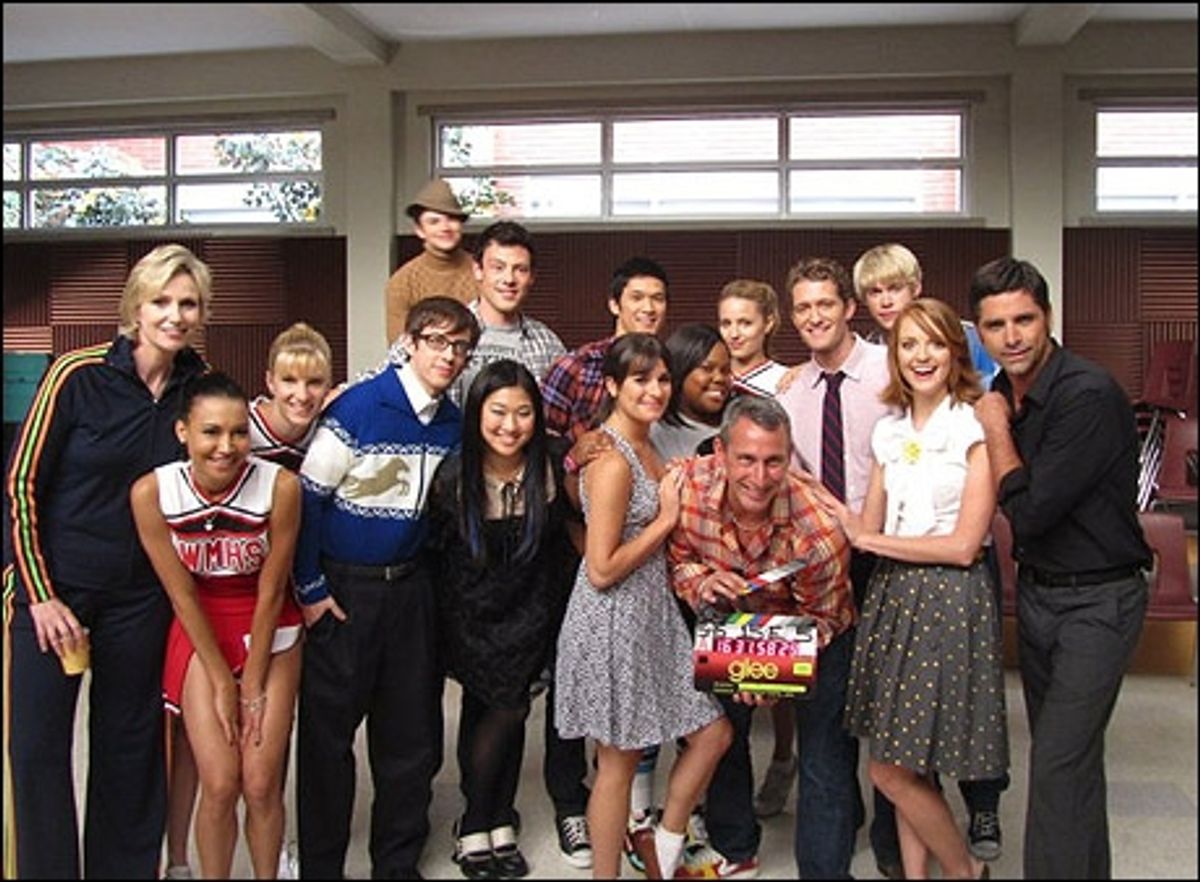 John Stamos and Cast of GLEE at 