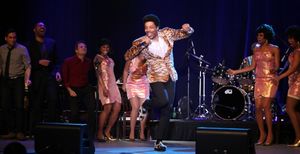 Geno Henderson & Ensemble performing a Sneek Peek of the New Broadway Musical  'Baby  Photo