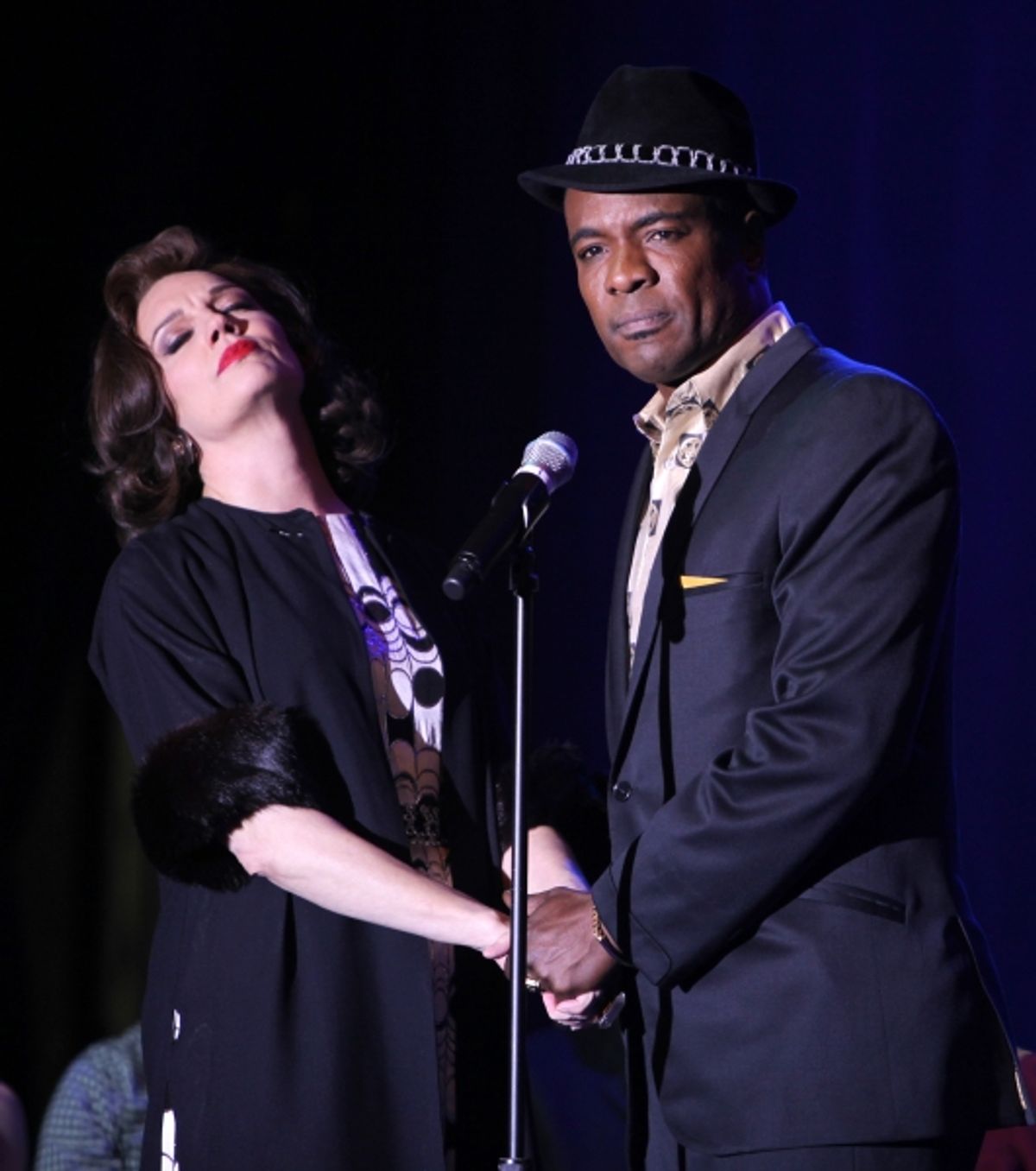 Beth Leavel & Allan Louis performing a Sneek Peek of the New Broadway Musical  'Baby It's You' at the Hard Rock Cafe in New York City. at 