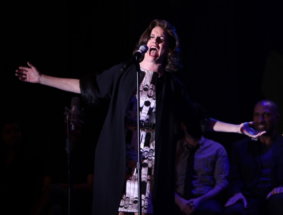 Beth Leavel performing a Sneek Peek of the New Broadway Musical 'Baby It's You' at the Hard Rock Cafe in New York City at 