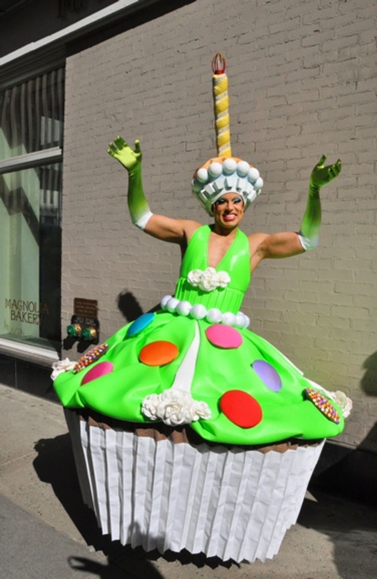 Thom Allison outside the Magnolia Bakery at 