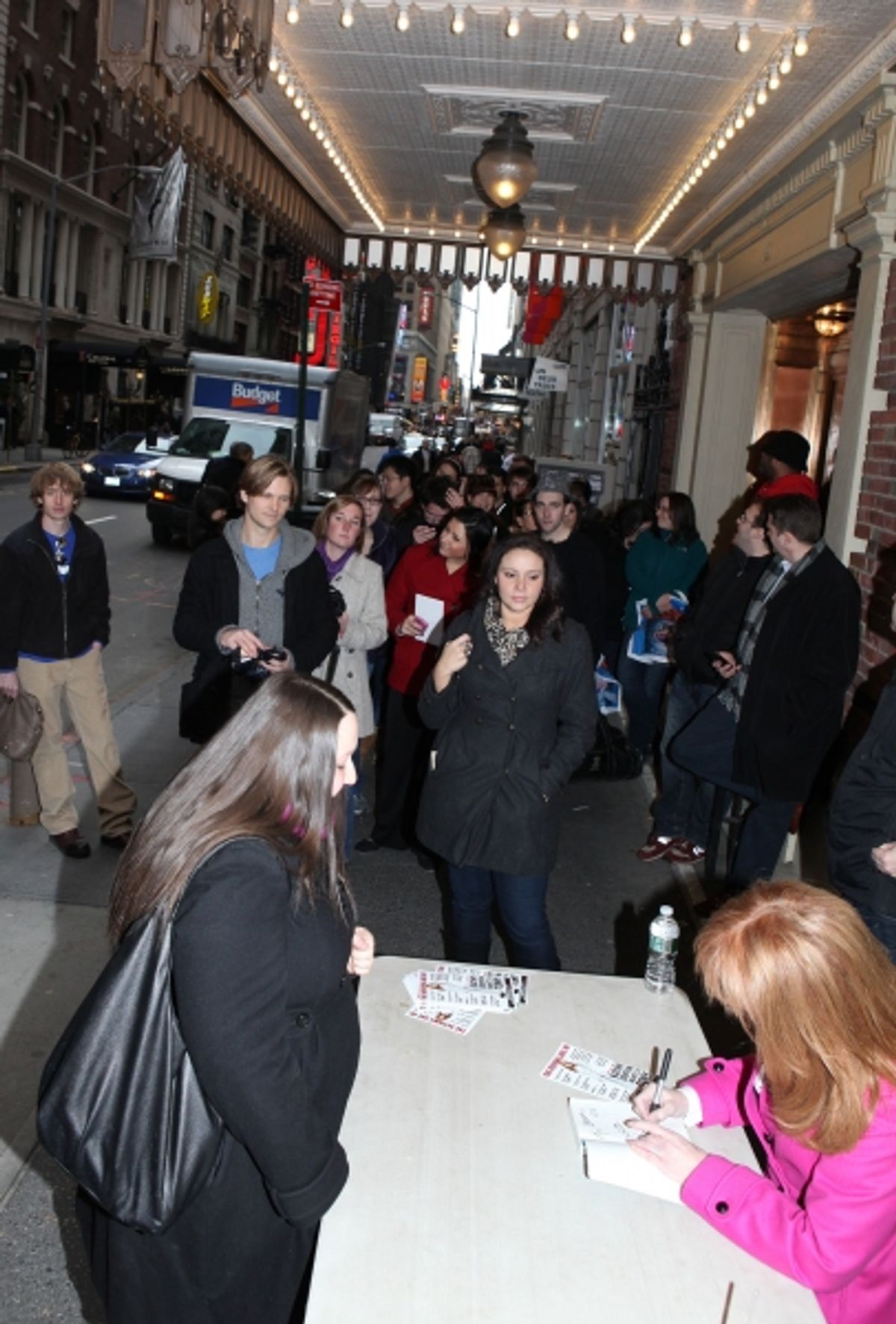 ''Kathy Griffin Wants A Tony' Meet & Greets the press and fans after adding two shows to her Broadway Engagement at the Belasco Theatre in New York City. Pictured: with a fan at 