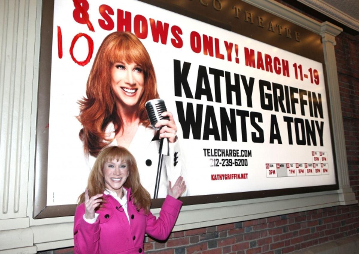 ''Kathy Griffin Wants A Tony' Meet & Greets the press and fans after adding two shows to her Broadway Engagement at the Belasco Theatre in New York City. at 