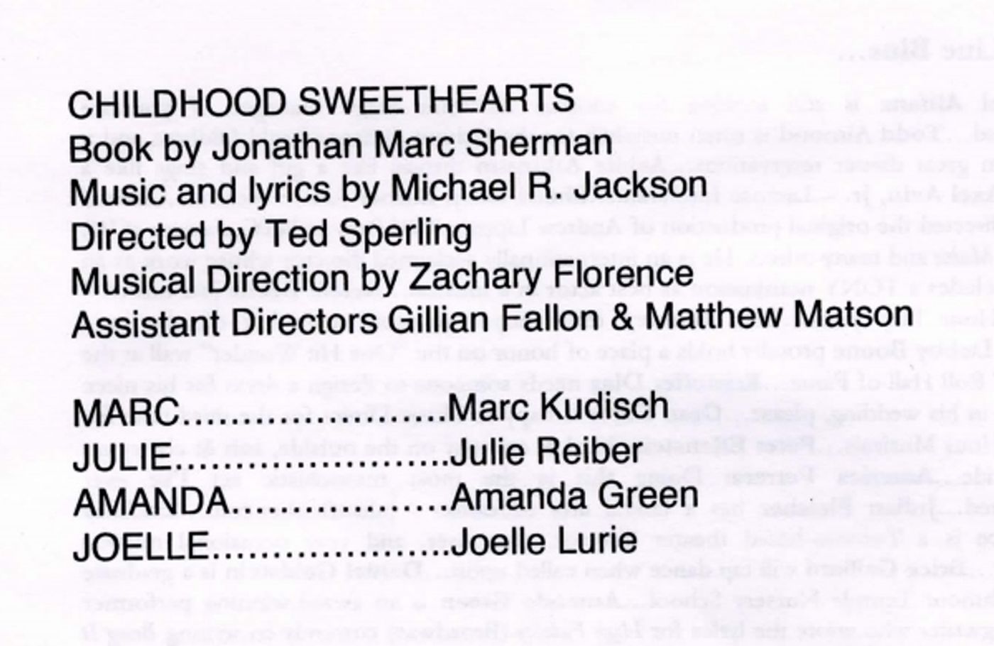 Photo Coverage: The 24 Hour Musicals - Kudisch in CHILDHOOD SWEETHEART  Image