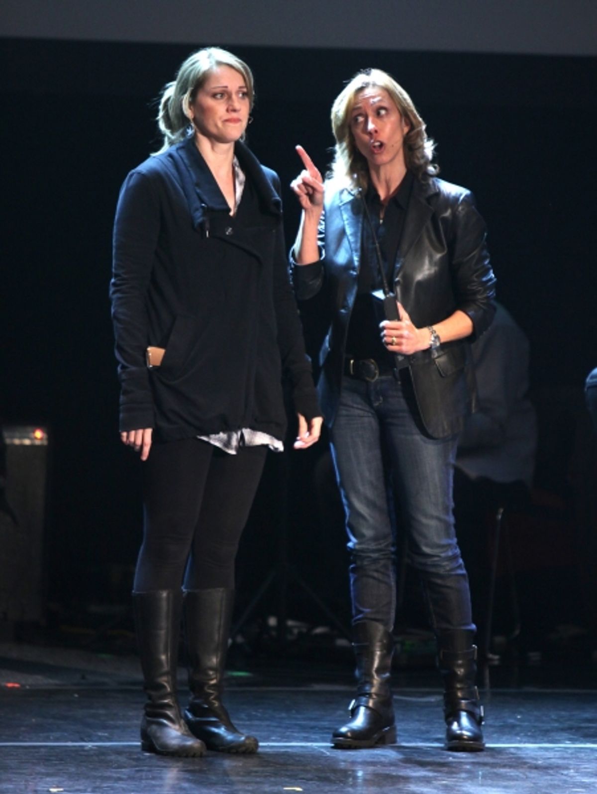 Julie Reiber & Amanda Green Performing in 'Childhood Sweethearts' at The 24 Hour Musicals after performance party at the Gramercy Theatre in New York City. at 
