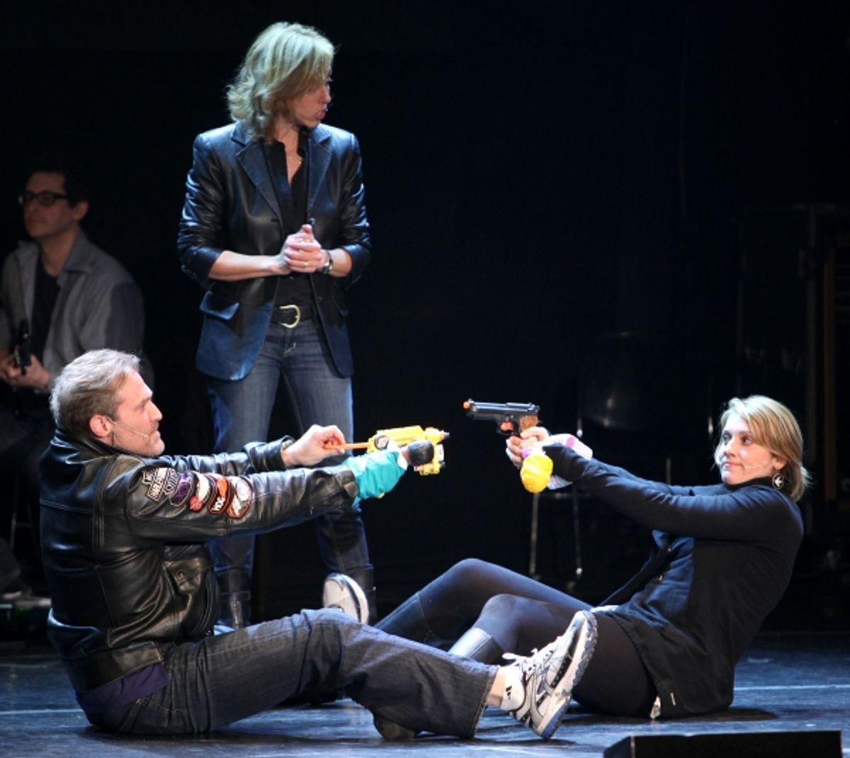 Marc Kudisch, Amanda Green & Julie Reiber Performing in 'Childhood Sweethearts' at The 24 Hour Musicals after performance party at the Gramercy Theatre in New York City. at 