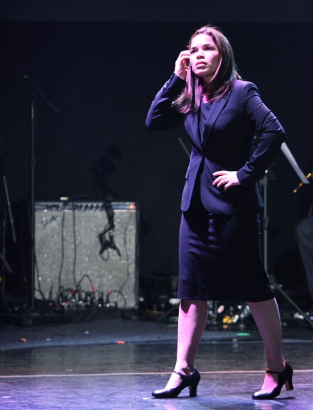 America Ferrera Performing in 'The Exact Right Thing' at The 24 Hour Musicals after performance party at the Gramercy Theatre in New York City. at 