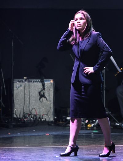 America Ferrera Performing in 'The Exact Right Thing' at The 24 Hour Musicals after p Photo