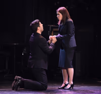 America Ferrera & Tony Yazbeck Performing in 'The Exact Right Thing' at The 24 Hour M Photo