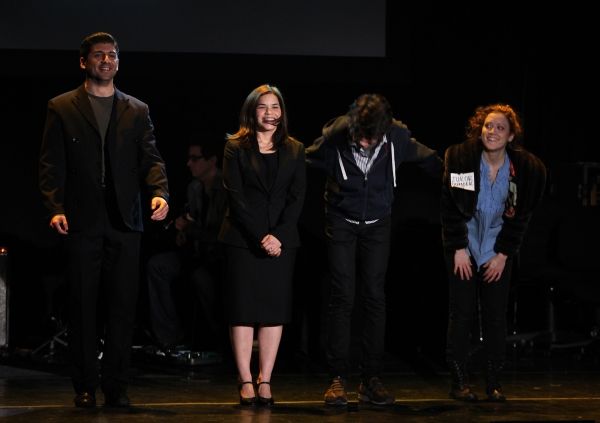 Tony Yazbeck, America Ferrera, Nat Wolff & Kat Pallardy Performing in 'The Exact Righ Photo