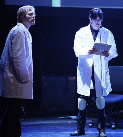 Anthony Rapp, Dee Roscioli Performing in  at The 24 Hour Musicals after performance p Photo