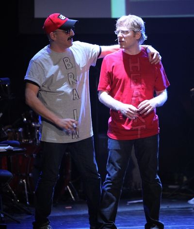  Julian Fleisher & Anthony Rapp Performing in 'The World Is Ending' at The 24 Hour Mu Photo