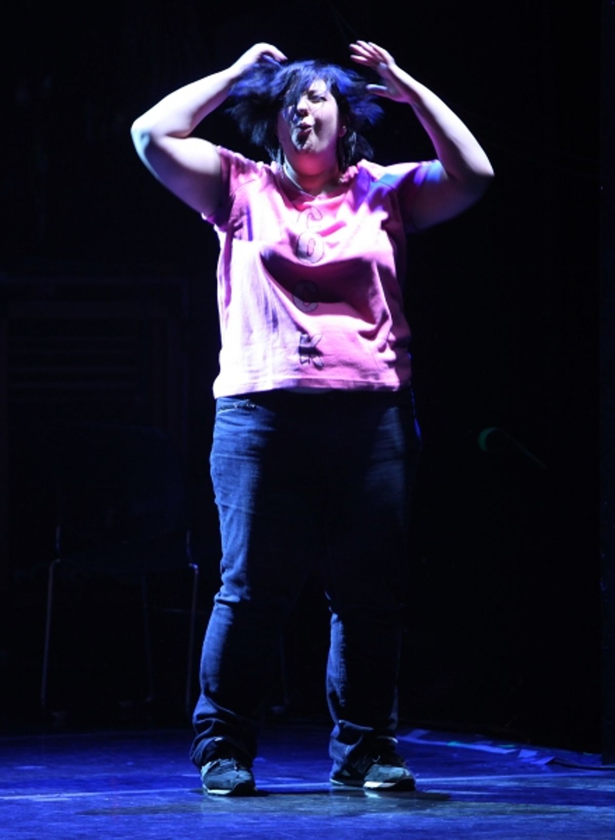 Ashlie Atkinson Performing in 'The World Is Ending' at The 24 Hour Musicals after performance party at the Gramercy Theatre in New York City. at 