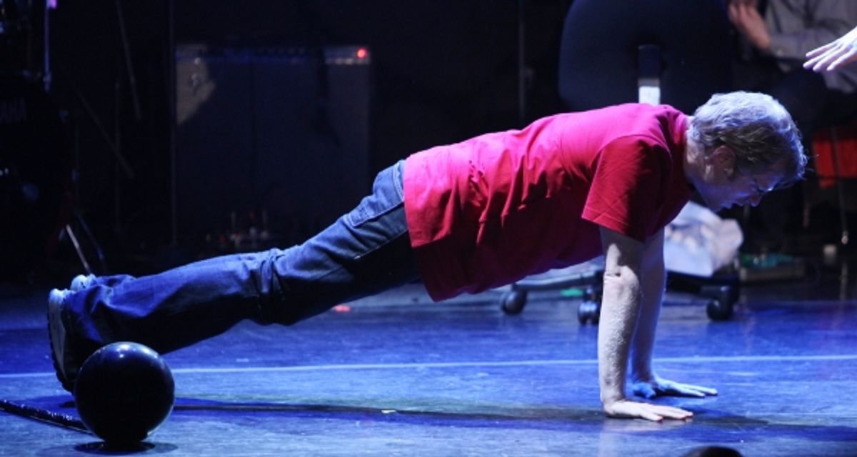 Anthony Rapp Performing in 'The World Is Ending' at The 24 Hour Musicals after performance party at the Gramercy Theatre in New York City. at 