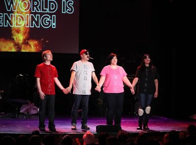 Anthony Rapp, Julian Fleisher, Ashlie Atkinson & Dee Roscioli Performing in 'The Worl Photo