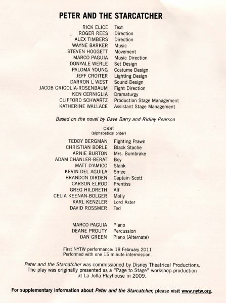 Photo Coverage: PETER AND THE STARCATCHER Opens at New York Theatre Workshop — photo 1 of 55
