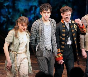 Celia Keenan-Bolger, Adam Chandler-Berat, Christian Borle during the opening Night Cu Photo