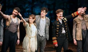 Kevin Del Aguila, Celia Keenan-Bolger, Adam Chandler-Berat, Christian Borle during th Photo
