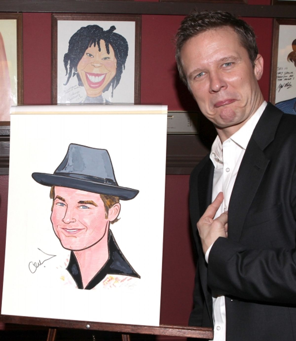 Broadway's 'Memphis' stars Montego Glover and Chad Kimball join the Sardi's Wall of Fame in New York City. pictured: Will Chase at 