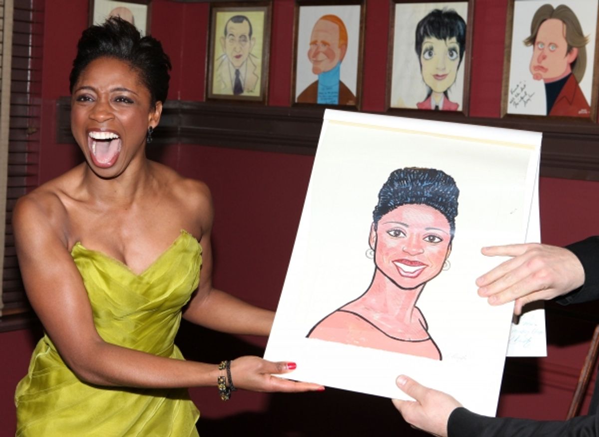 Broadway's 'Memphis' stars Montego Glover and Chad Kimball join the Sardi's Wall of Fame in New York City. at 