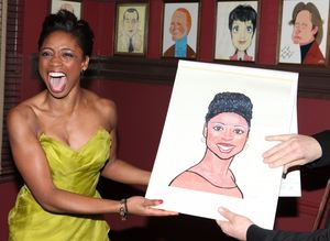 Broadway's 'Memphis' stars Montego Glover and Chad Kimball join the Sardi's Wall of F Photo