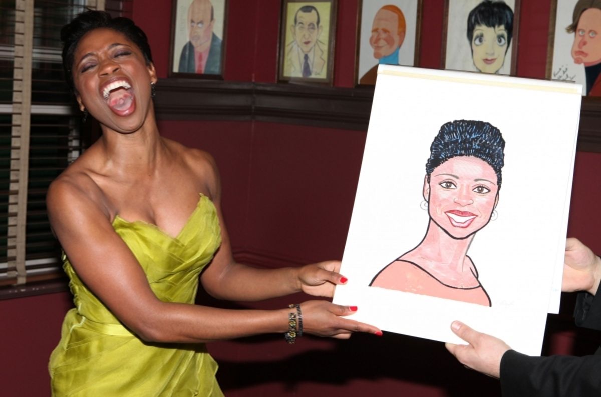 Broadway's 'Memphis' stars Montego Glover and Chad Kimball join the Sardi's Wall of Fame in New York City. at 