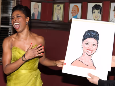 Broadway's 'Memphis' stars Montego Glover and Chad Kimball join the Sardi's Wall of F Photo