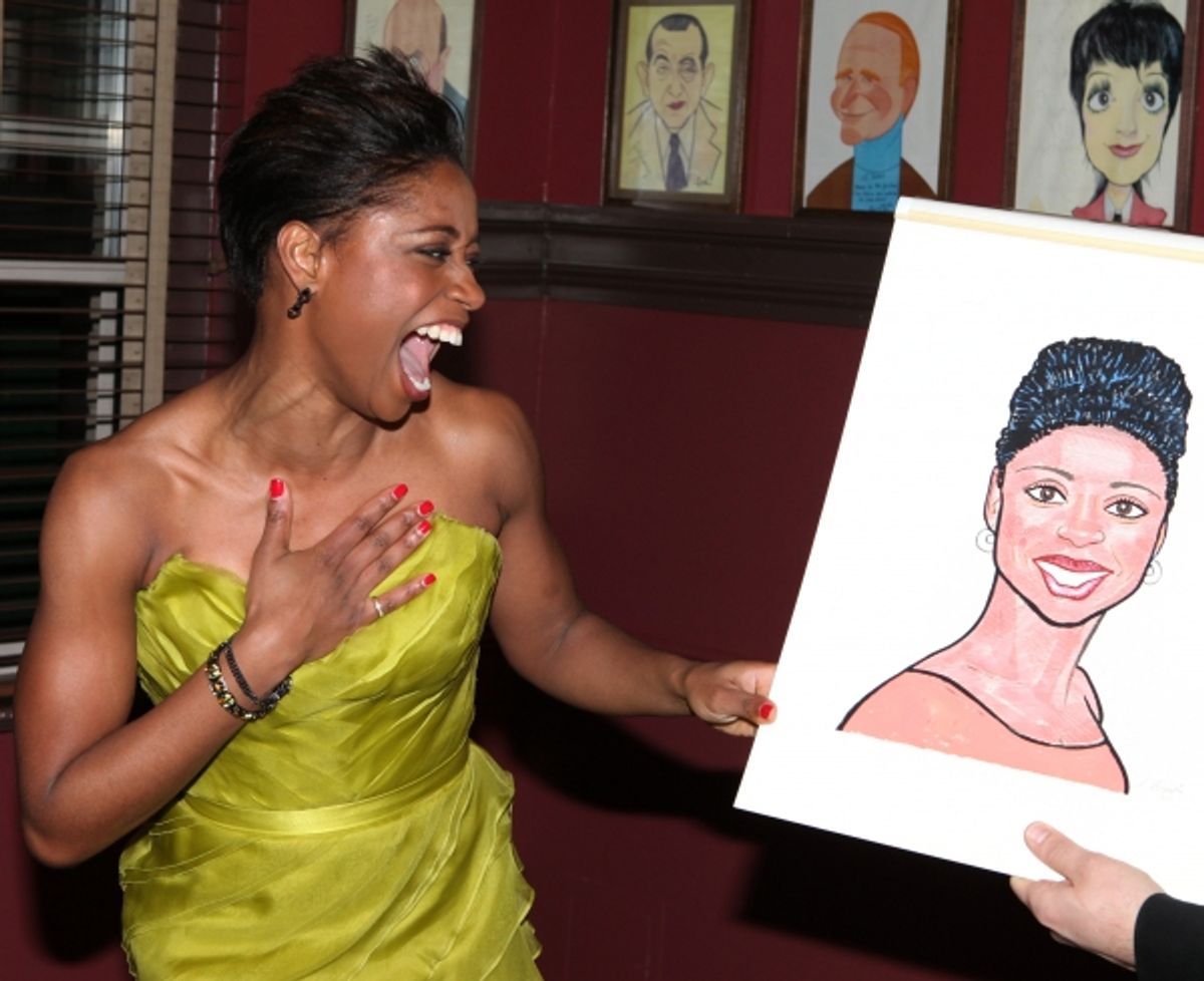 Broadway's 'Memphis' stars Montego Glover and Chad Kimball join the Sardi's Wall of Fame in New York City. at 