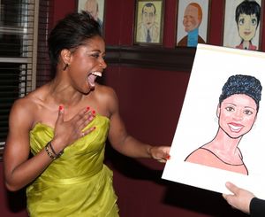 Broadway's 'Memphis' stars Montego Glover and Chad Kimball join the Sardi's Wall of F Photo