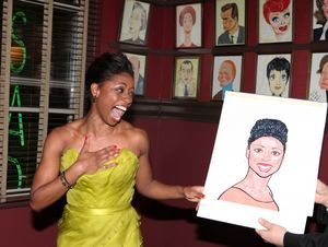 Broadway's 'Memphis' stars Montego Glover and Chad Kimball join the Sardi's Wall of F Photo