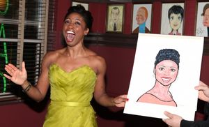 Broadway's 'Memphis' stars Montego Glover and Chad Kimball join the Sardi's Wall of F Photo